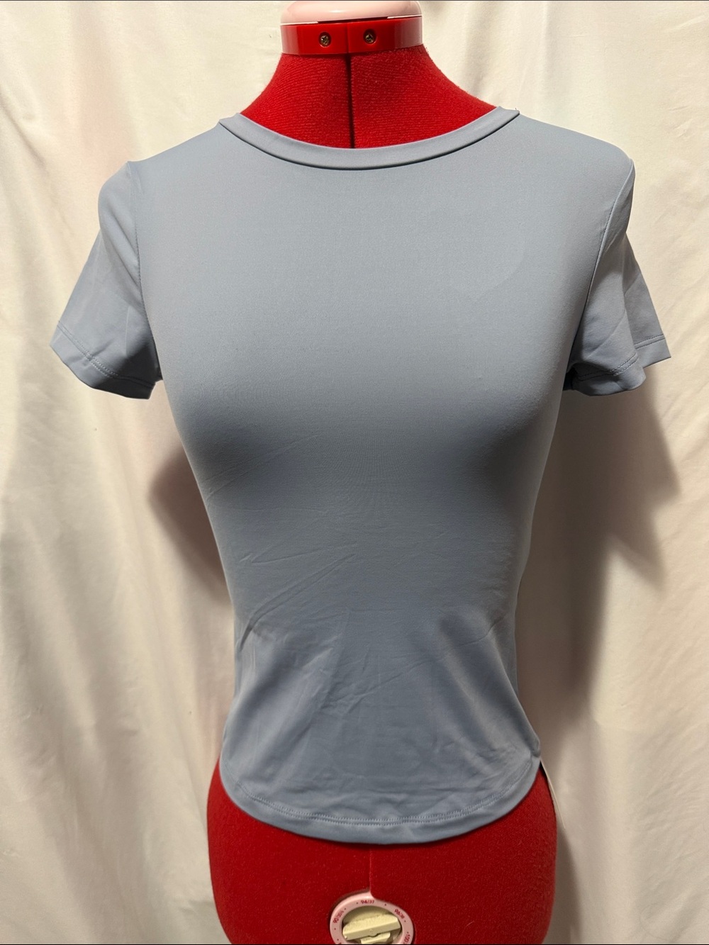 Light Blue Short Sleeve Crewneck Top